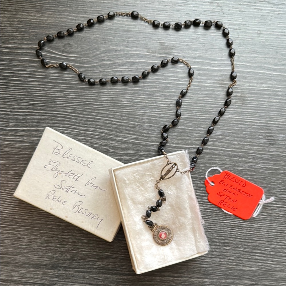 Blesses Elizabeth Ann Seton Relic Rosary